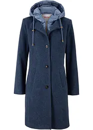 Korte coat in wollen look, in layerlook, bonprix