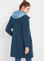 Korte coat in wollen look, in layerlook, bonprix