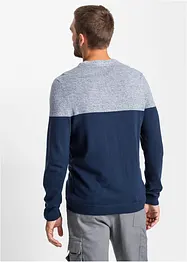 Fijn gebreide trui met colourblocking en katoen, bonprix