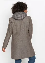 Korte coat in wollen look, in layerlook, bonprix