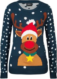 Fijngebreide trui met kerstmotief, bpc bonprix collection