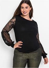 Longsleeve met kanten mouwen, BODYFLIRT