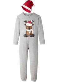 Pyjama onesie met kerstprint en puntmuts (2-dlg. set), bpc bonprix collection