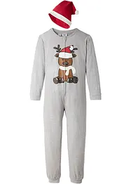 Kinderen pyjama onesie en puntmuts met biologisch katoen (2-dlg. set), bonprix