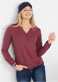 Henley shirt van katoen met lange mouwen, bpc bonprix collection