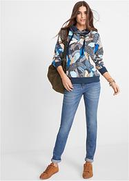 Sweater met sjaalkraag en print, John Baner JEANSWEAR