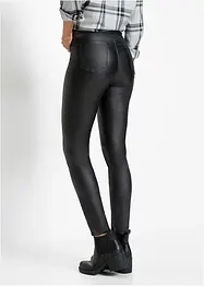 Imitatieleren broek high waist, bonprix