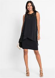 Jersey jurk met chiffon, BODYFLIRT