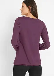Katoenen longsleeve met elastiek van katoen, bonprix