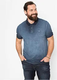 Piqué poloshirt in gewassen look, korte mouw, bonprix