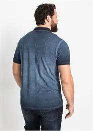 Piqué poloshirt in gewassen look, korte mouw, bonprix