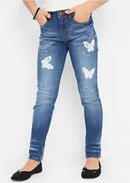 Meisjes jeans met vlinders, bonprix