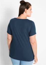 Shirt van slub garen, korte mouw, bpc bonprix collection