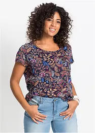 Katoenen shirt met print, korte mouw, bonprix