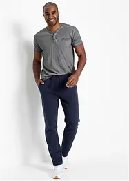 Henley shirt in washed out look, korte mouw, bonprix