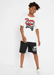 T-shirt en bermuda van biologisch katoen (2-dlg. set), bonprix