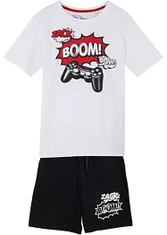 T-shirt en bermuda van biologisch katoen (2-dlg. set), bonprix