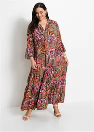 Gedessineerde maxi jurk van soepele viscose, bonprix