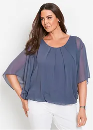 Chiffon blouse met ondershirt, bonprix
