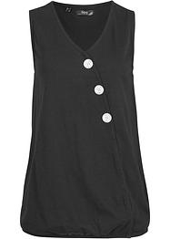 Katoenen top in wikkellook met elastiek, bpc bonprix collection