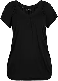 Shirt met V-hals, korte mouw, bonprix