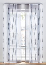 Transparant paneelgordijn met golvende print (2-dlg. set), bpc living bonprix collection