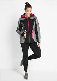 Softshell jas met reflecterende details, waterafstotend, bonprix