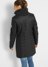 Lange gewatteerde jas met softshell, bpc bonprix collection