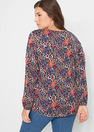 Shirt tuniek met print, lange mouw, bonprix