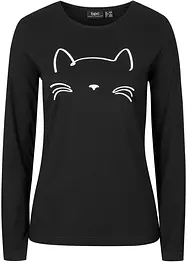 Longsleeve met poezenprint, bonprix