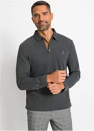 Piqué poloshirt met lange mouwen, bonprix