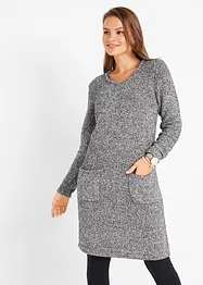 Fluffy gebreide jurk van fleece, bonprix