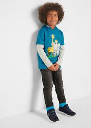 Jongens layershirt met capuchon en biologisch katoen, bpc bonprix collection