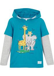 Jongens layershirt met capuchon en biologisch katoen, bpc bonprix collection