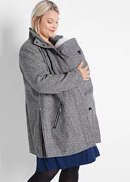 Korte zwangerschaps coat / draagjas in wollen look, bonprix