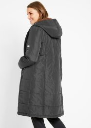 Lange, gewatteerde jas met asymmetrische ritssluiting, bpc bonprix collection