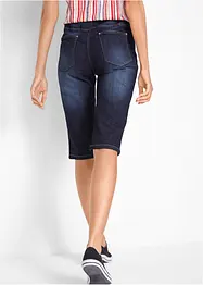 Stretch jeans bermuda met omslag, bonprix