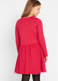 Meisjes jersey jurk met tule, bpc bonprix collection