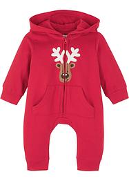 Baby sweat jumpsuit met kerstmotief van biologisch katoen, bpc bonprix collection