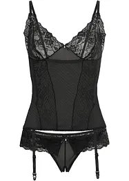 Bustier met jarretels en string ouvert (2-dlg. set), VENUS