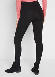Katoenen legging met brede comfortband en plooidetail, bpc bonprix collection