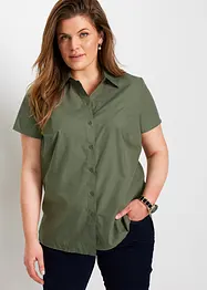 Popeline blouse met korte mouwen, bonprix