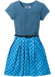 Meisjes jurk met riem en biologisch katoen, bpc bonprix collection