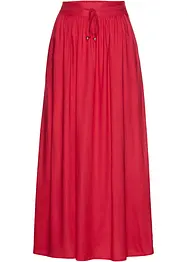 Viscose maxi rok met comfortband en strikkoordjes, bonprix