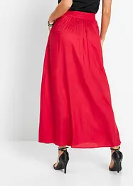 Viscose maxi rok met comfortband en strikkoordjes, bonprix