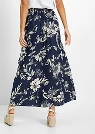 Viscose maxi rok met comfortband en strikkoordjes, bonprix