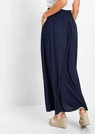 Viscose maxi rok met comfortband en strikkoordjes, bonprix