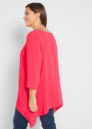 Wijde tuniek van viscose met puntige zijkanten, V-hals en 3/4 mouwen, bpc bonprix collection