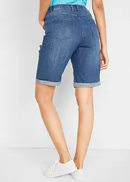 Comfort stretch jeans bermuda met borduursel en comfortband, bonprix