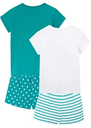 Shortama van katoen met korte mouwen (4-dlg. set), bonprix